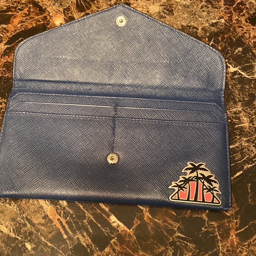 Prada Blue Wallet with Fun Patches - Picture 6 of 9